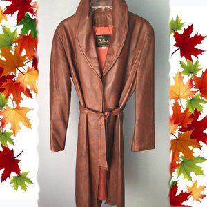 Vintage Leather Trench Coat